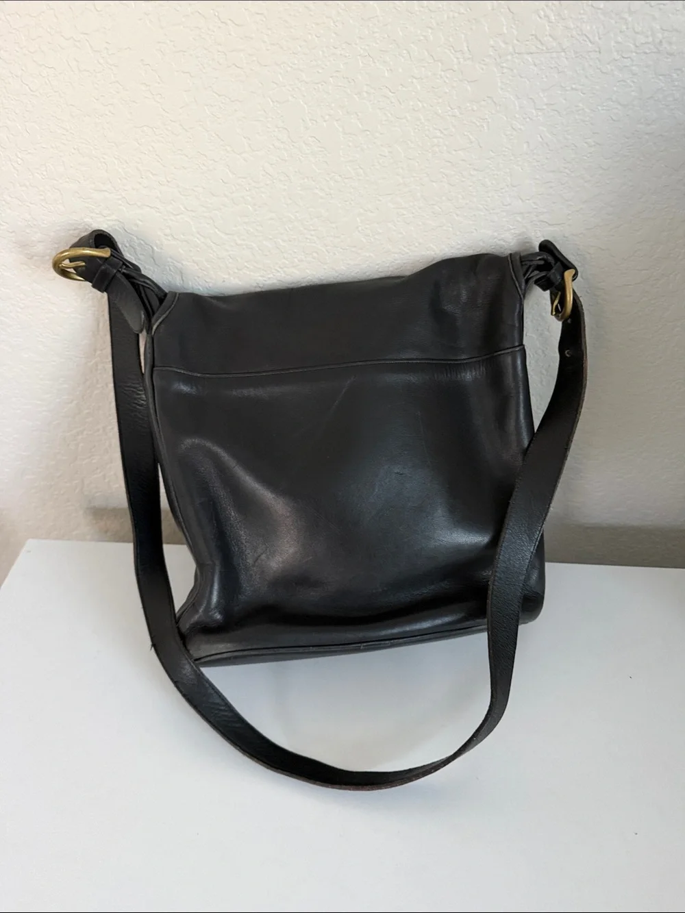 Vintage Coach Whitney Bag 4115 Black Glove Tanned Leather Crossbody Flap